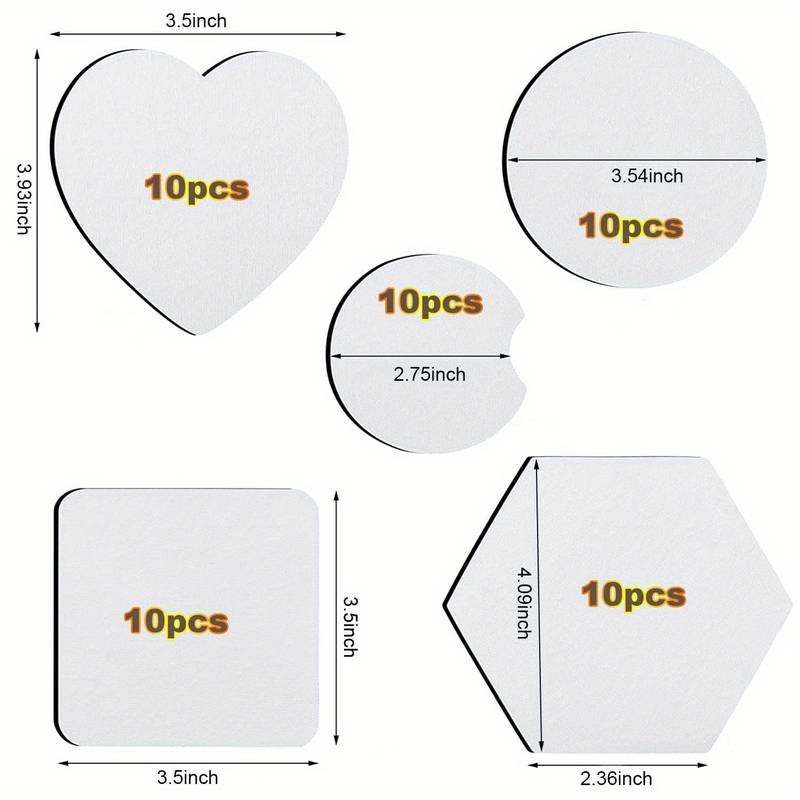 Sublimation Blanks Cup Coasters Graphics Cup Coaster Blanks